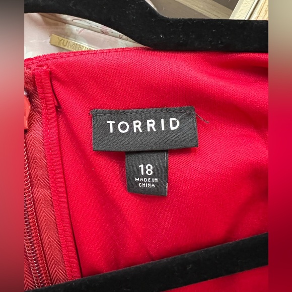 Torrid Red Velvet Dress (Size 18) - Picture 3 of 3